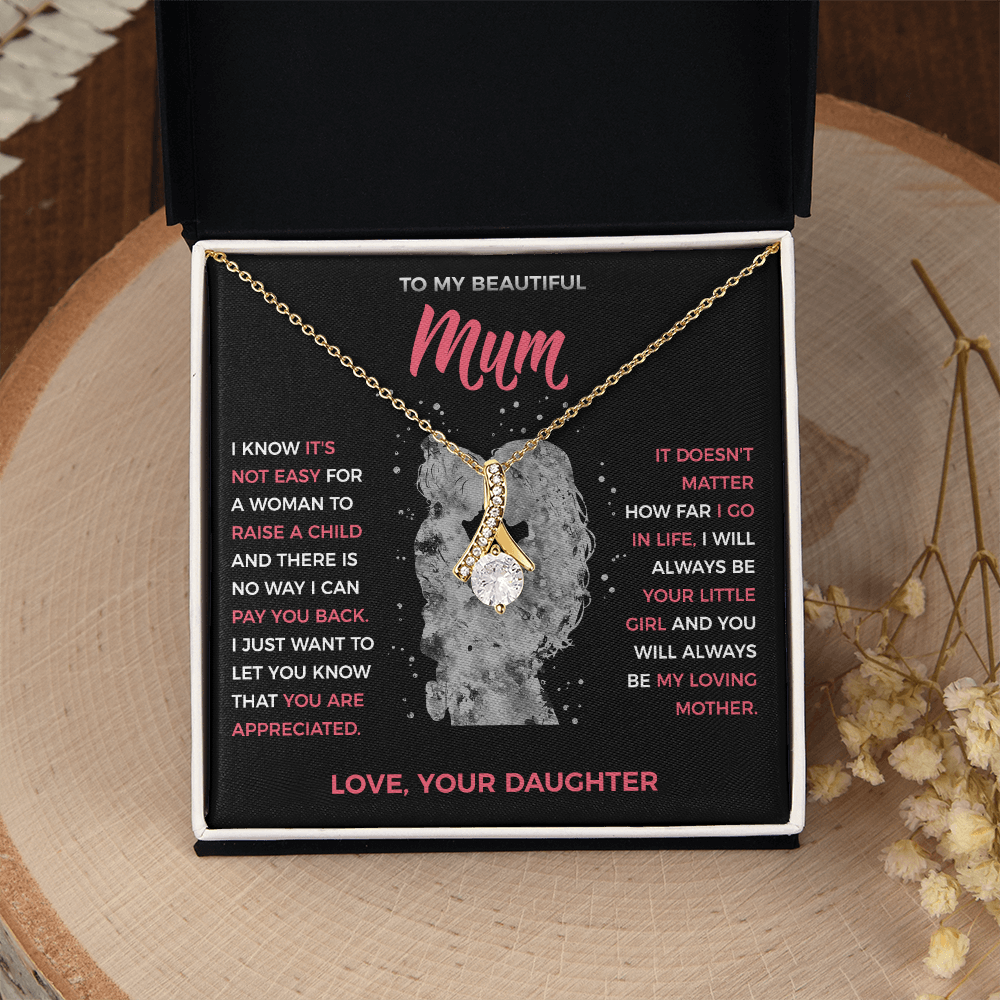 To My Loving Mum - Pendant Necklace from Daughter