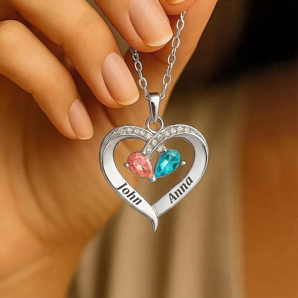 Always Yours - Birthstone Heart Necklace