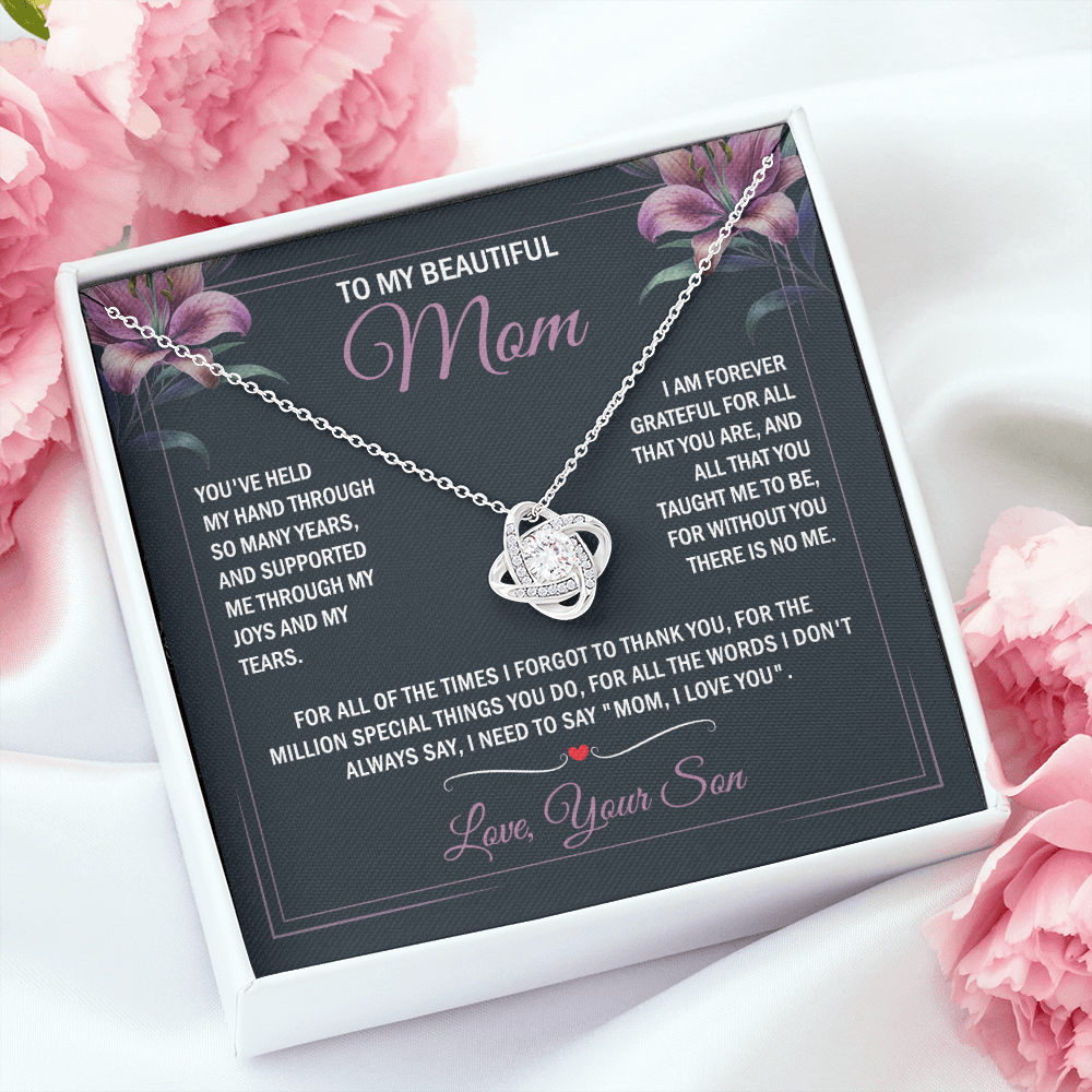 To My Mom - Joy & Tears - Knot Necklace
