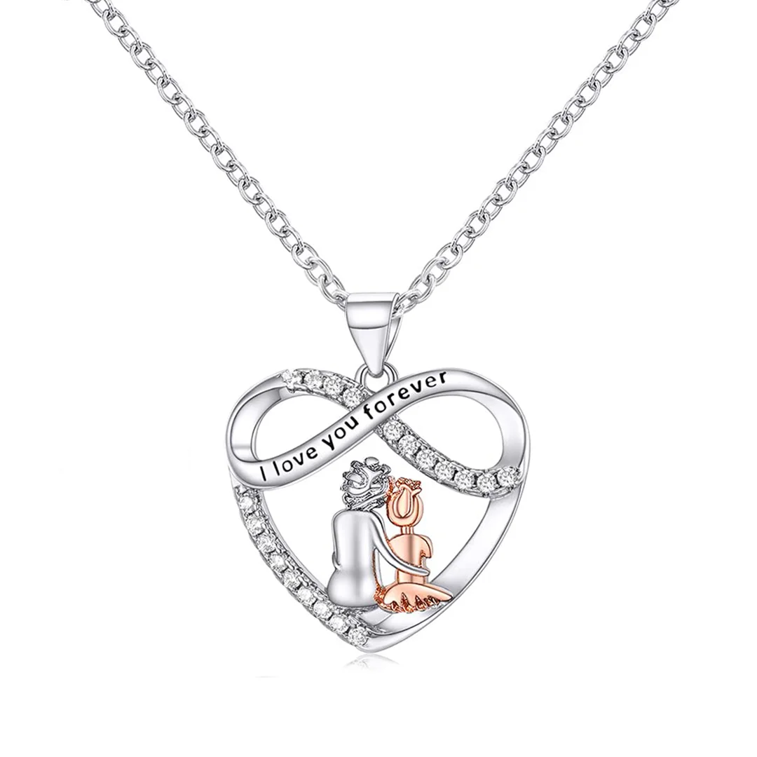To My Daughter - You Will Always Have Me at your Side - Heart Necklace