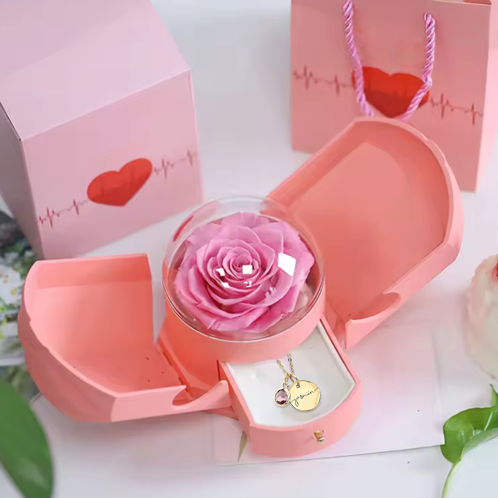 Endless Love - Birthstone Necklace with Engravings