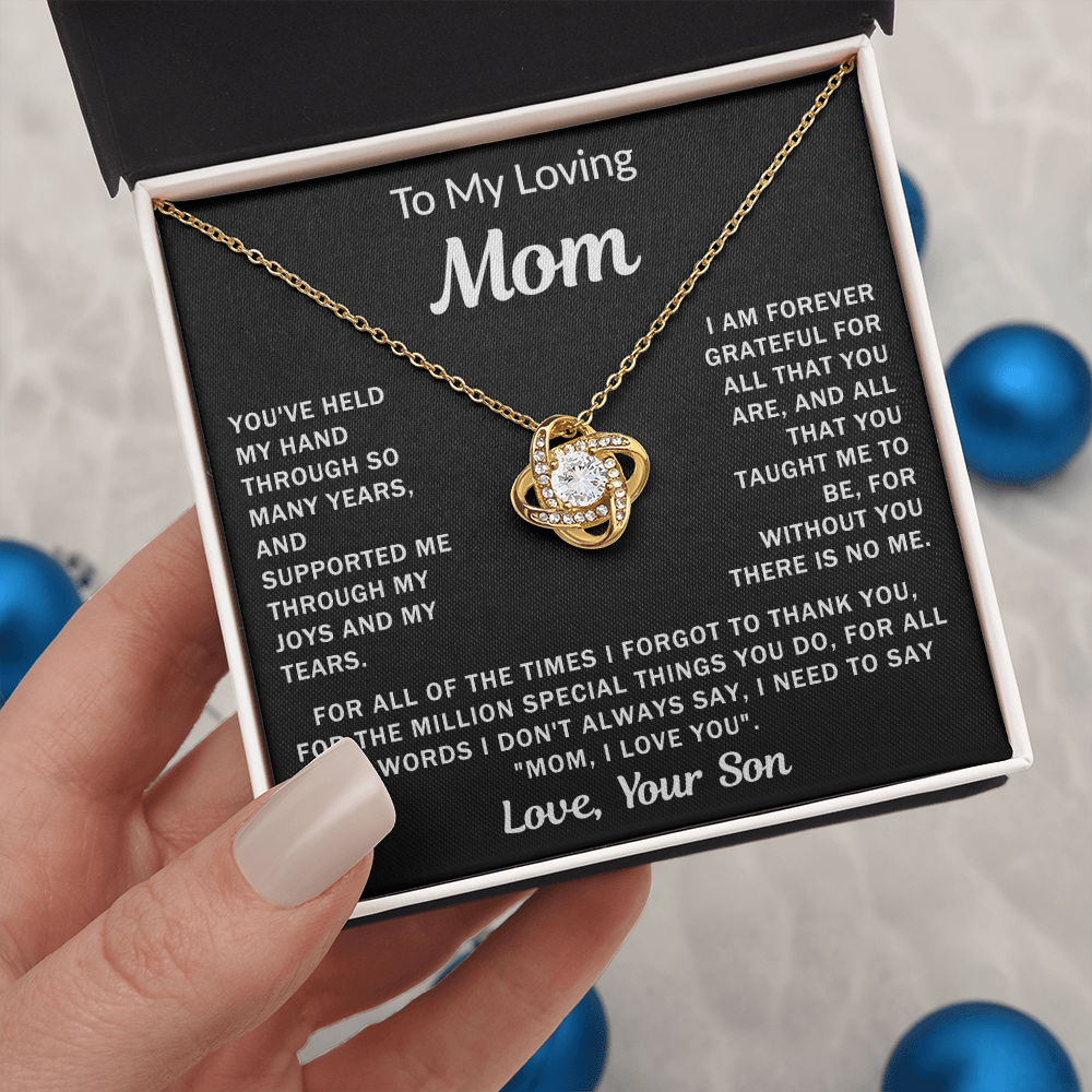 To My Loving Mom - Knot Necklace
