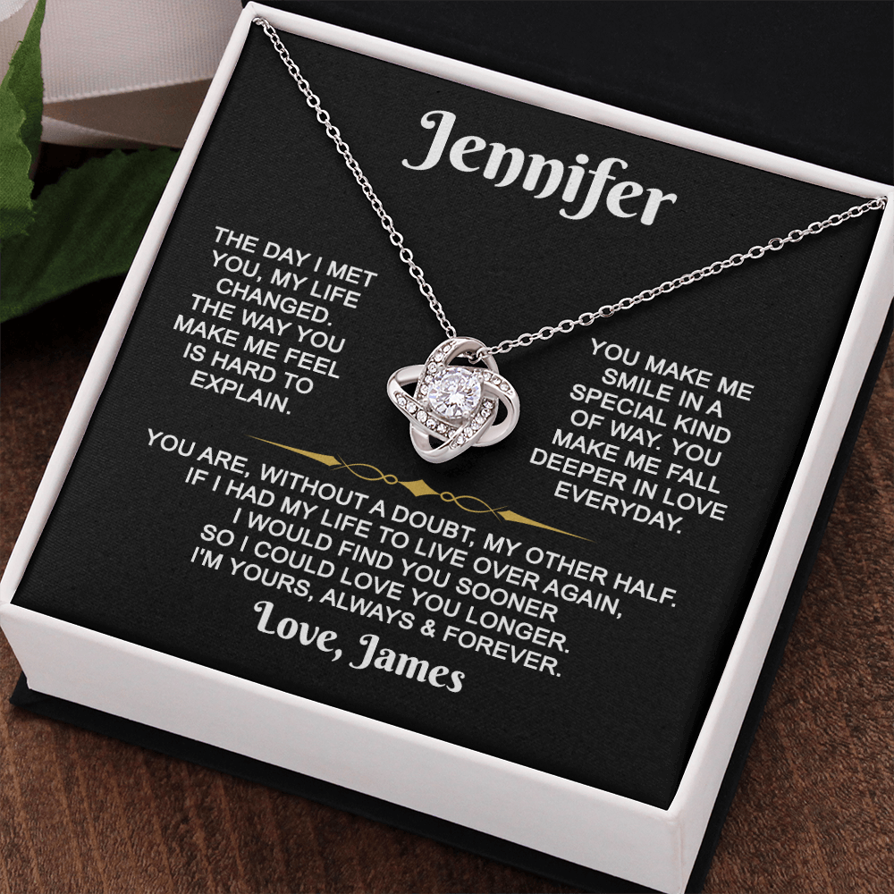 I'm Yours Forever - Customized - Knot Necklace