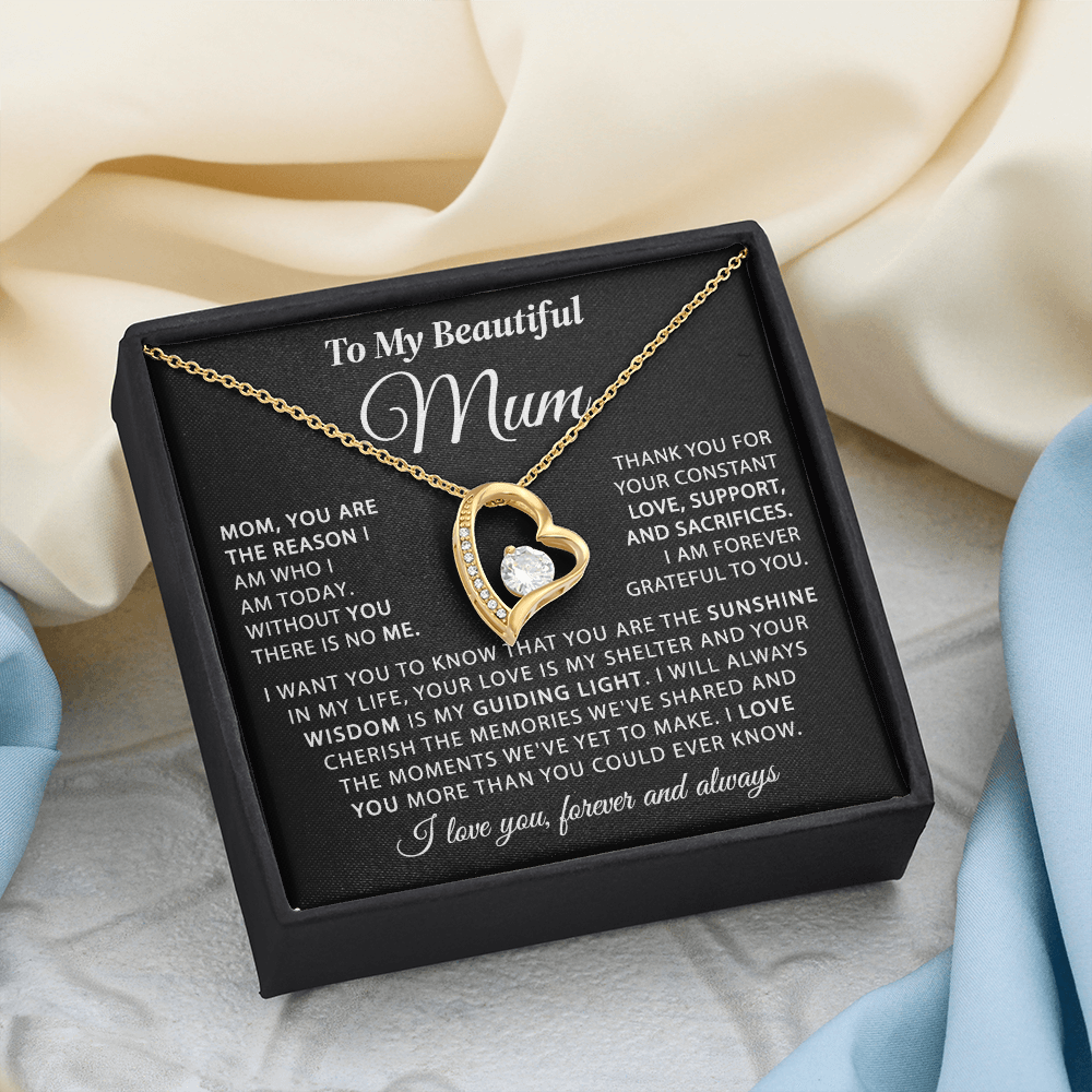 To My Mum - The Sunshine of My Life - Heart Necklace