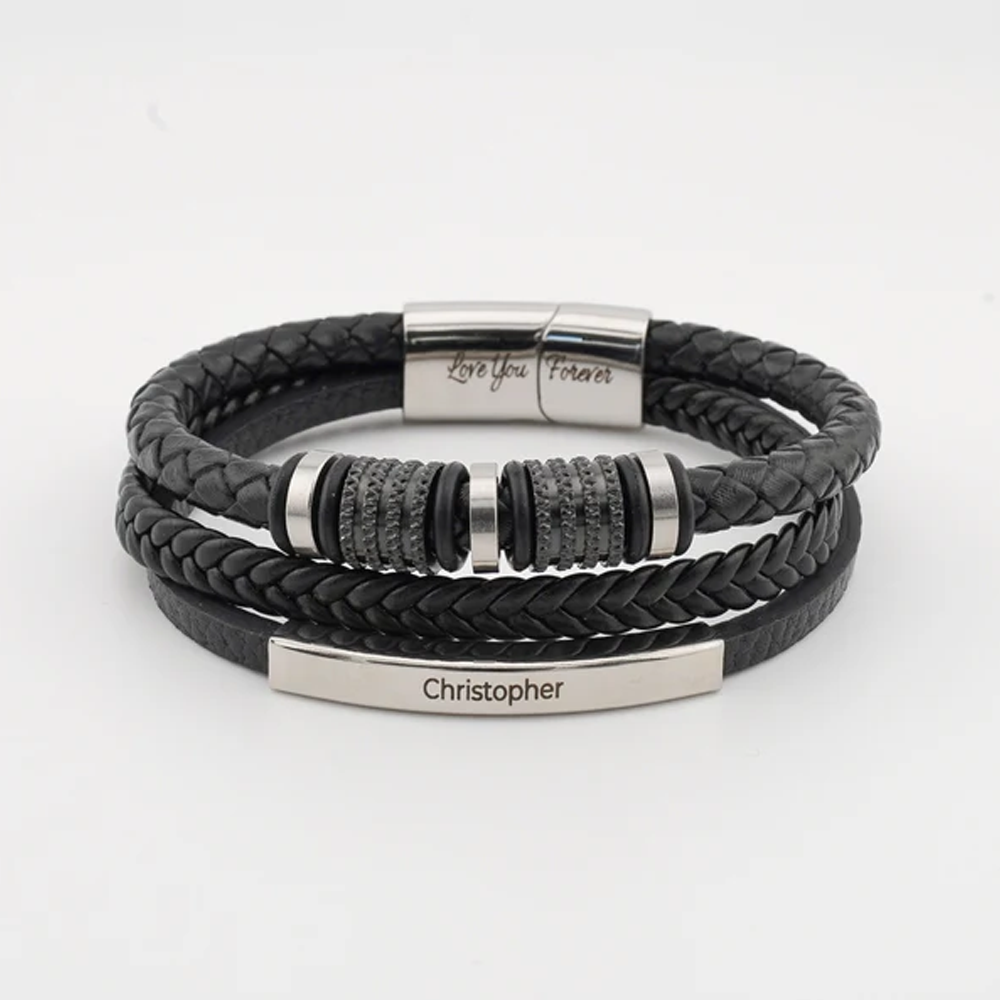 To My Son - Forever Connected Customized Bracelet