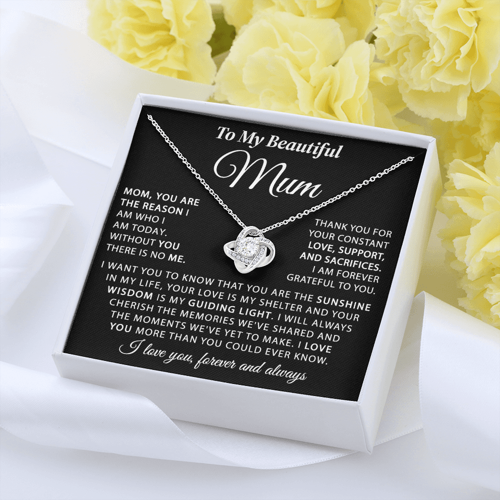 To My Mum - The Sunshine in My Life - Knot Necklace