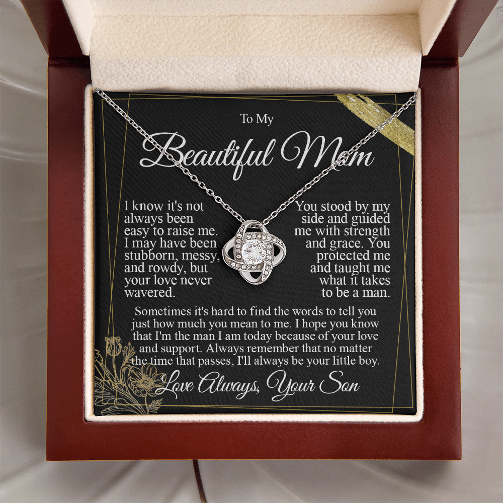To My Mom - I Love You from Son - Knot Necklace