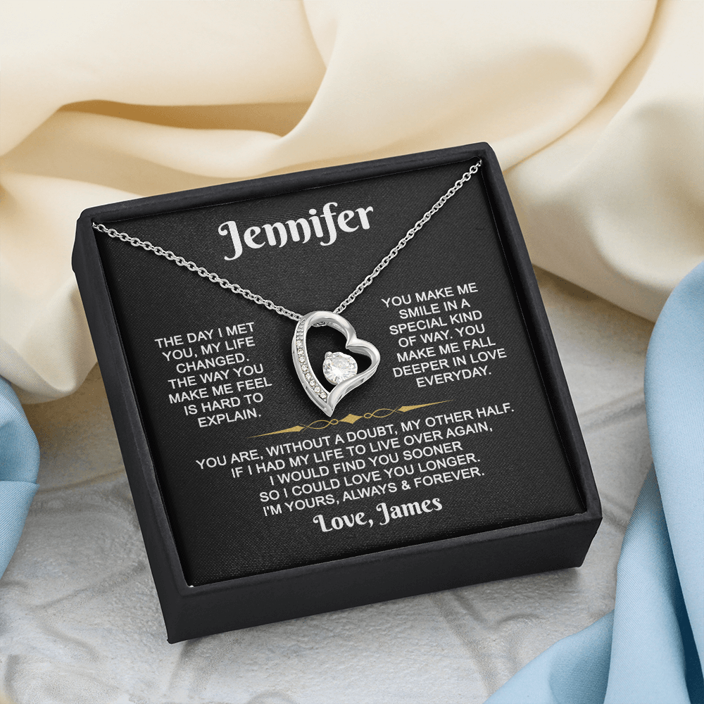 I'm Yours Forever - Customized - Heart Necklace