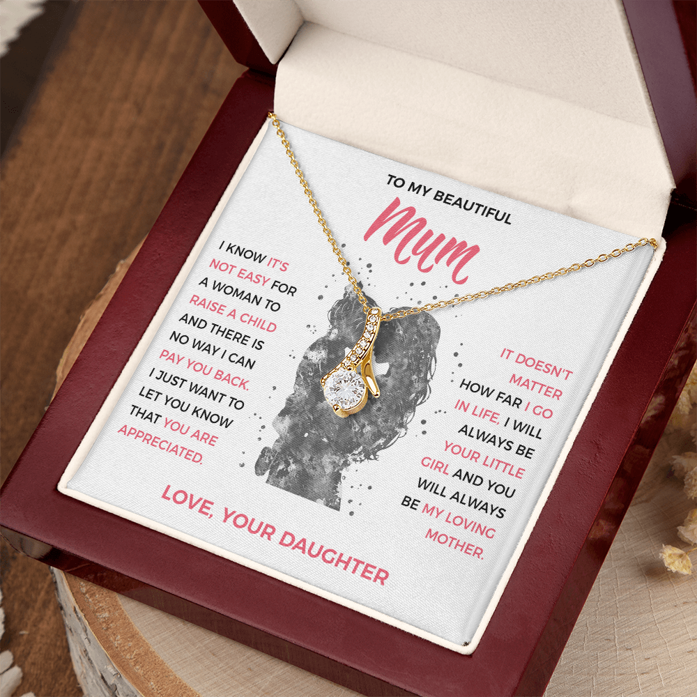 To My Loving Mum - Pendant Necklace from Daughter