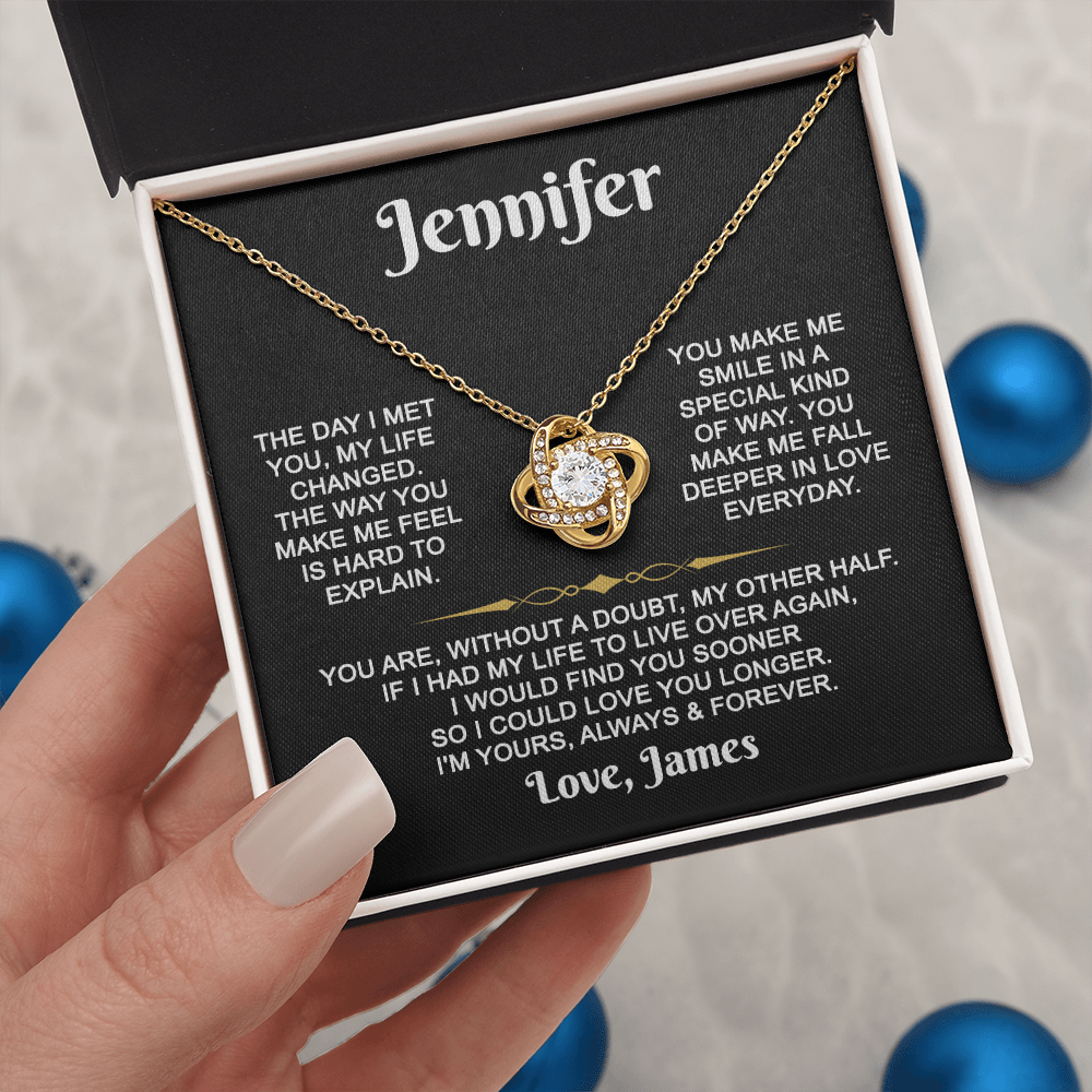 I'm Yours Forever - Customized - Knot Necklace