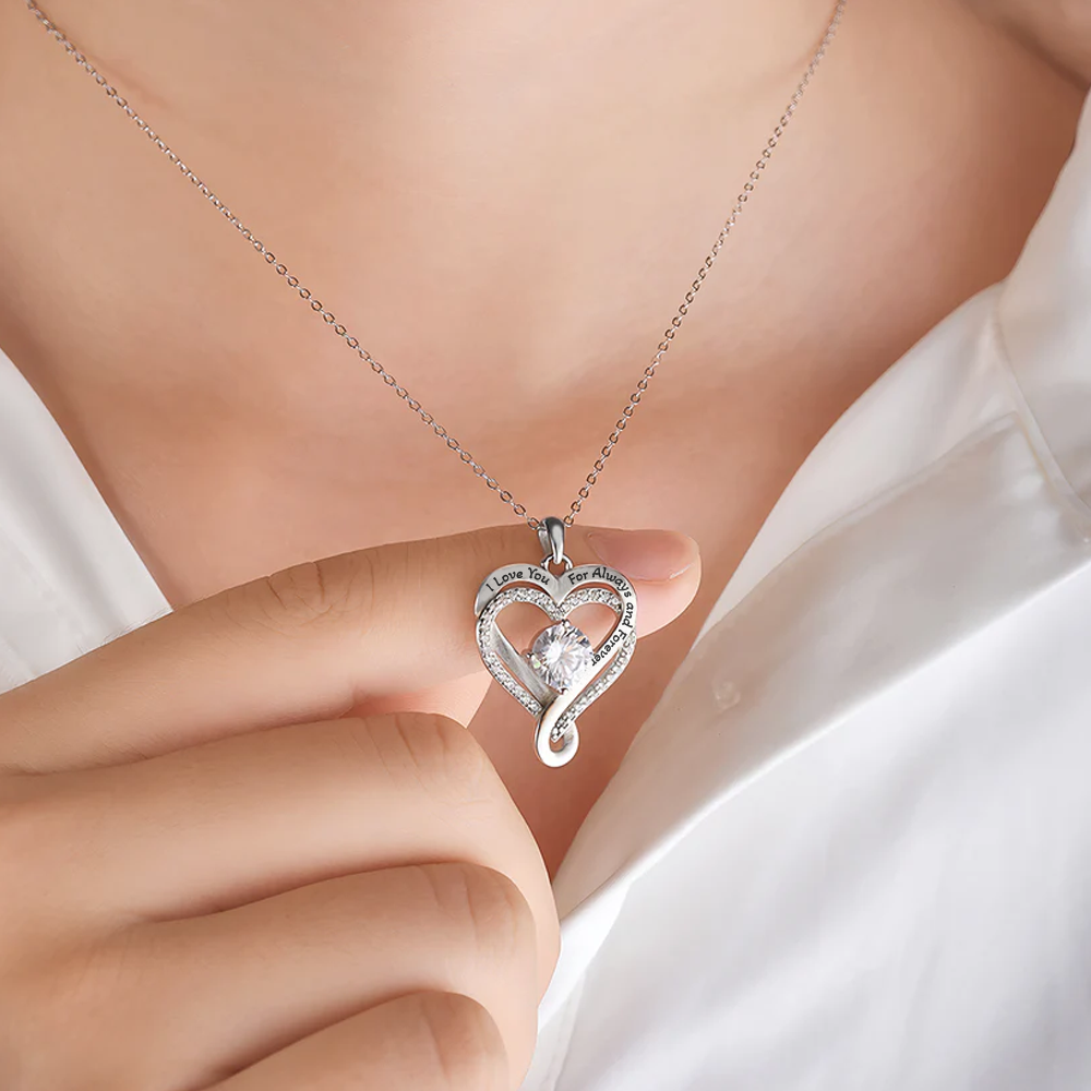 To my Love - Love Interlocked Hearts Necklace