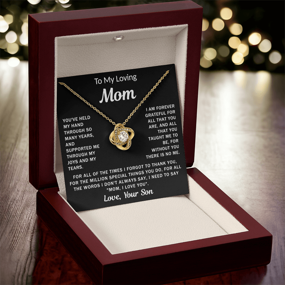 To My Loving Mom - Knot Necklace
