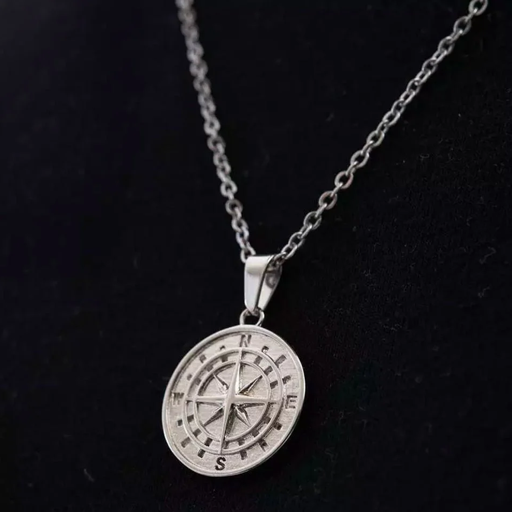 To my Husband - Compass necklace