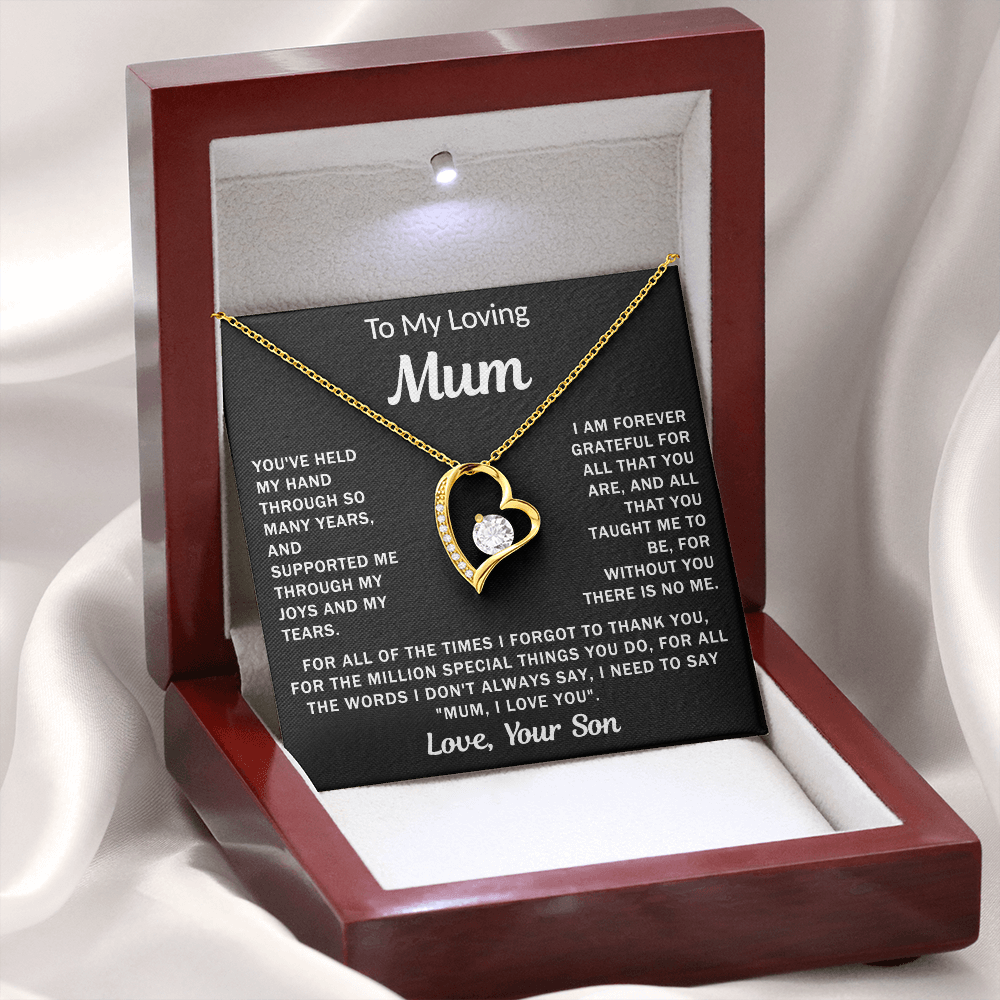 To My Loving Mum - Heart Necklace