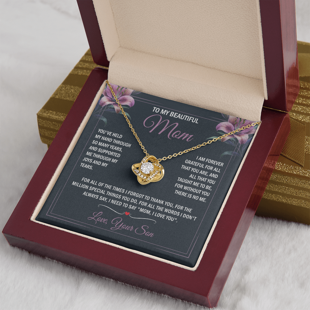 To My Mom - Joy & Tears - Knot Necklace