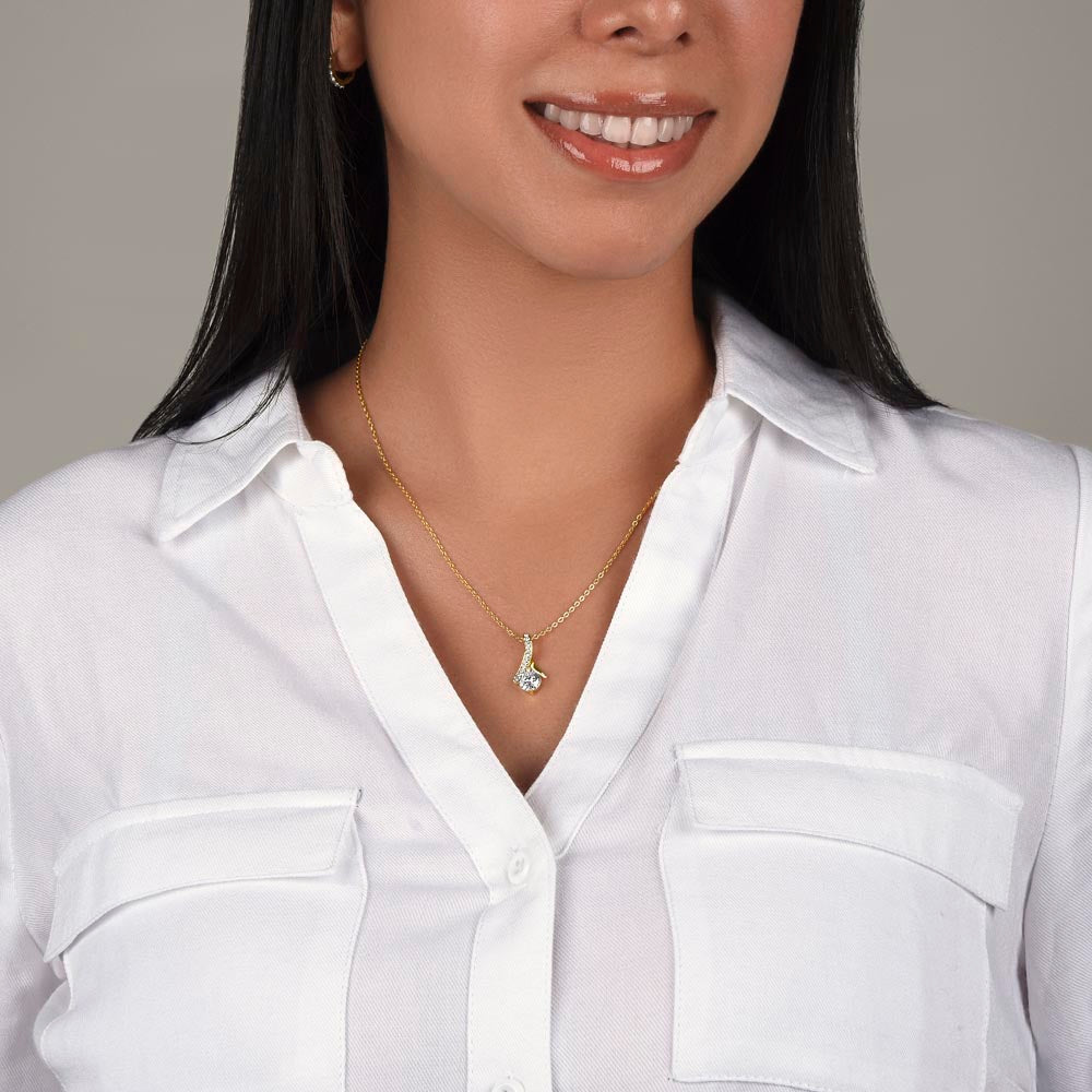 To My Loving Mom - Pendant Necklace from Daughter