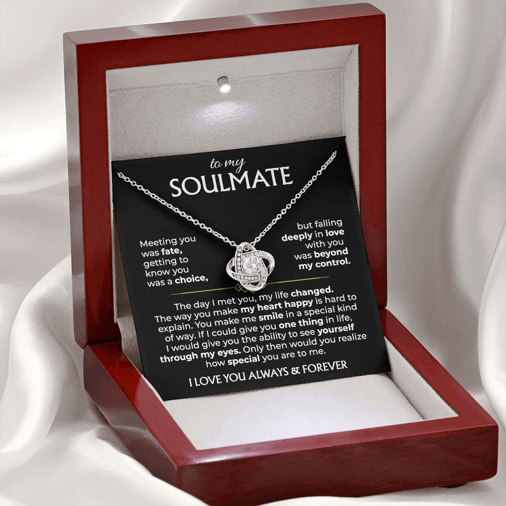 To My Soulmate - Knot Necklace - Gold