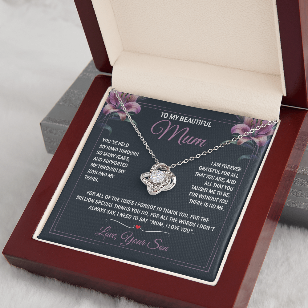 To My Mum - Joy & Tears - Knot Necklace