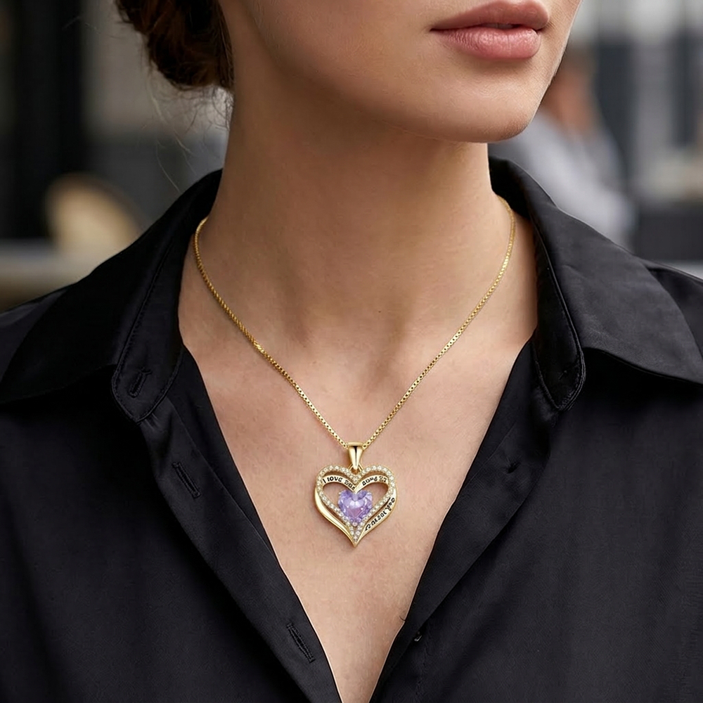 To my Mom - Personalized Heart necklace