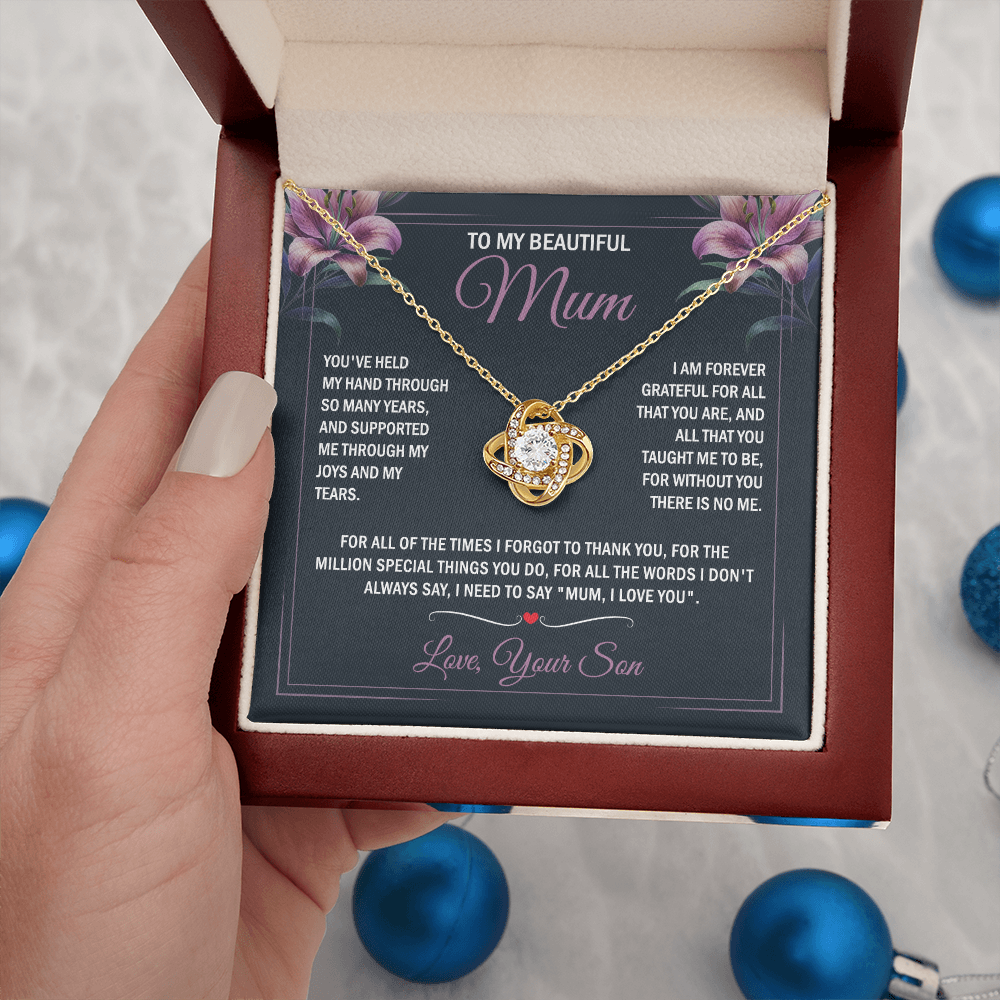 To My Mum - Joy & Tears - Knot Necklace