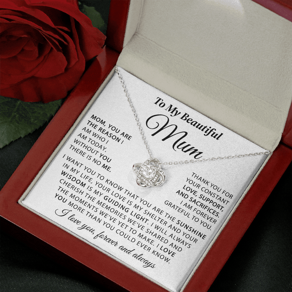 To My Beautiful Mum - The Sunshine in My Life - Knot Necklace