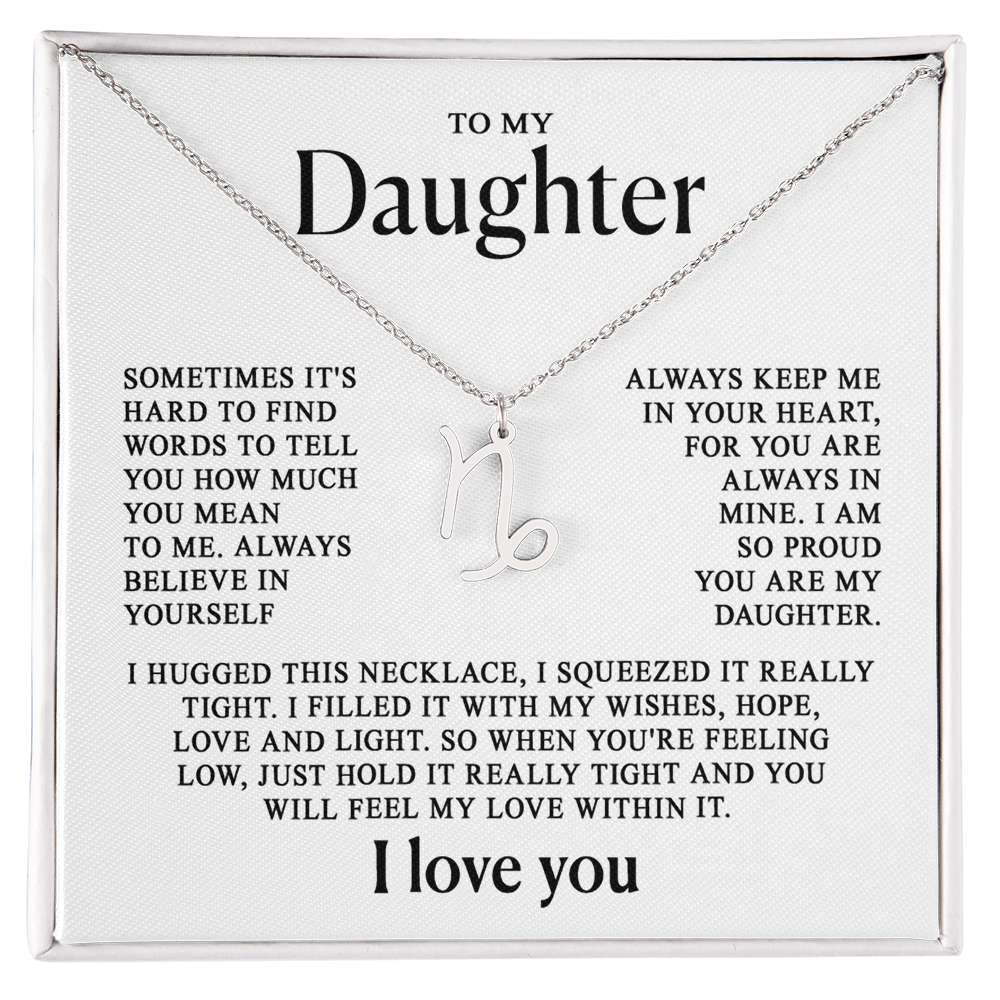 To my Daughter - Zodiac necklace - Gold