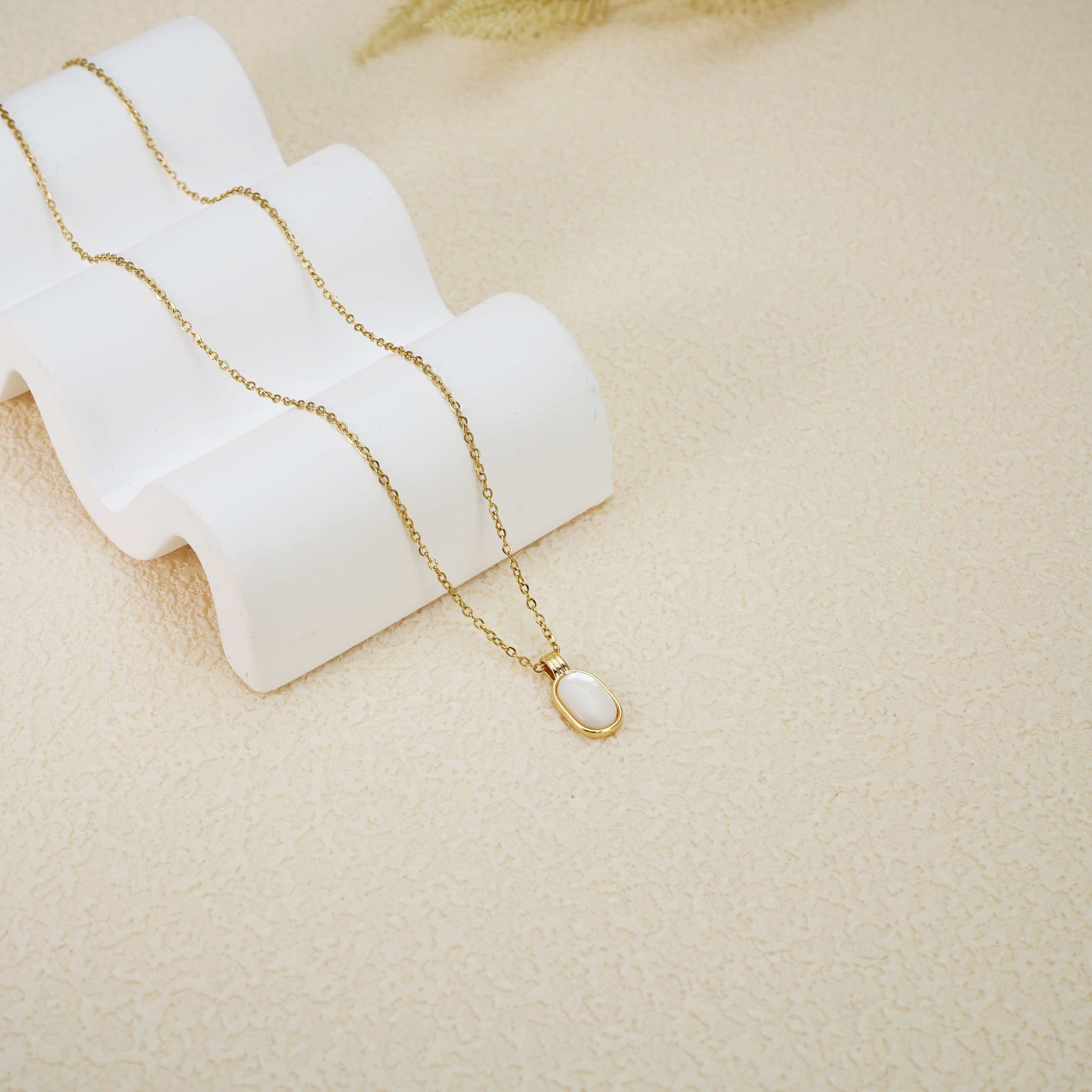 Gold Mother Pearl Necklace