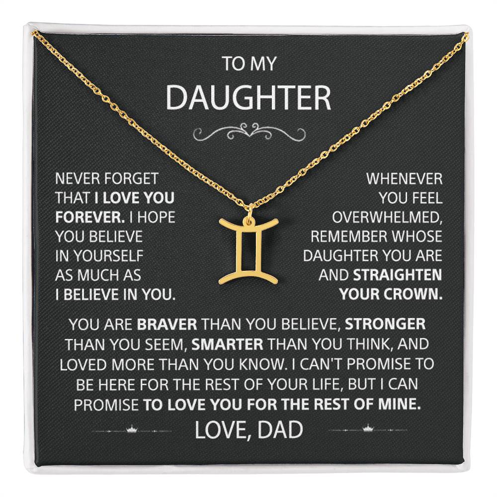 To my Daughter - Love, Dad - Gold