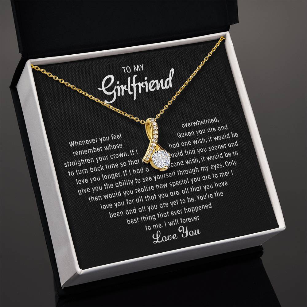To my Girlfriend - Love pendant necklace - Gold