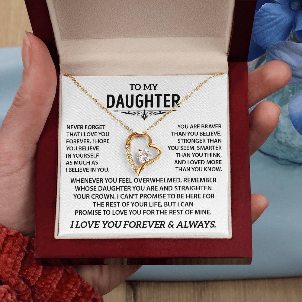 To my Daughter - Heart necklace