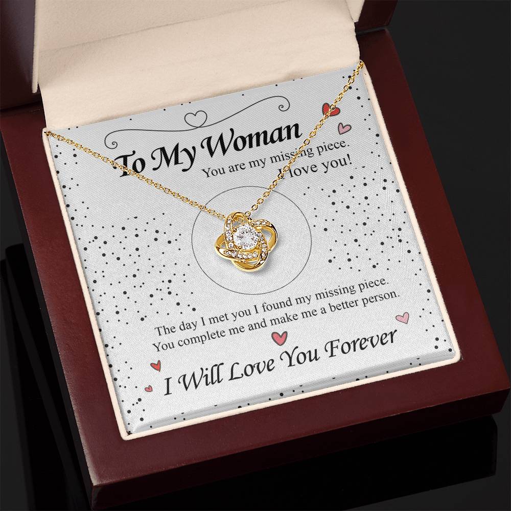 To my Woman - Love Knot Necklace