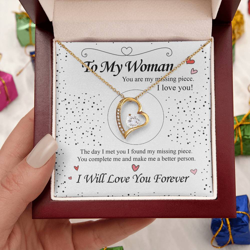 To my Wife - Love Heart Necklace