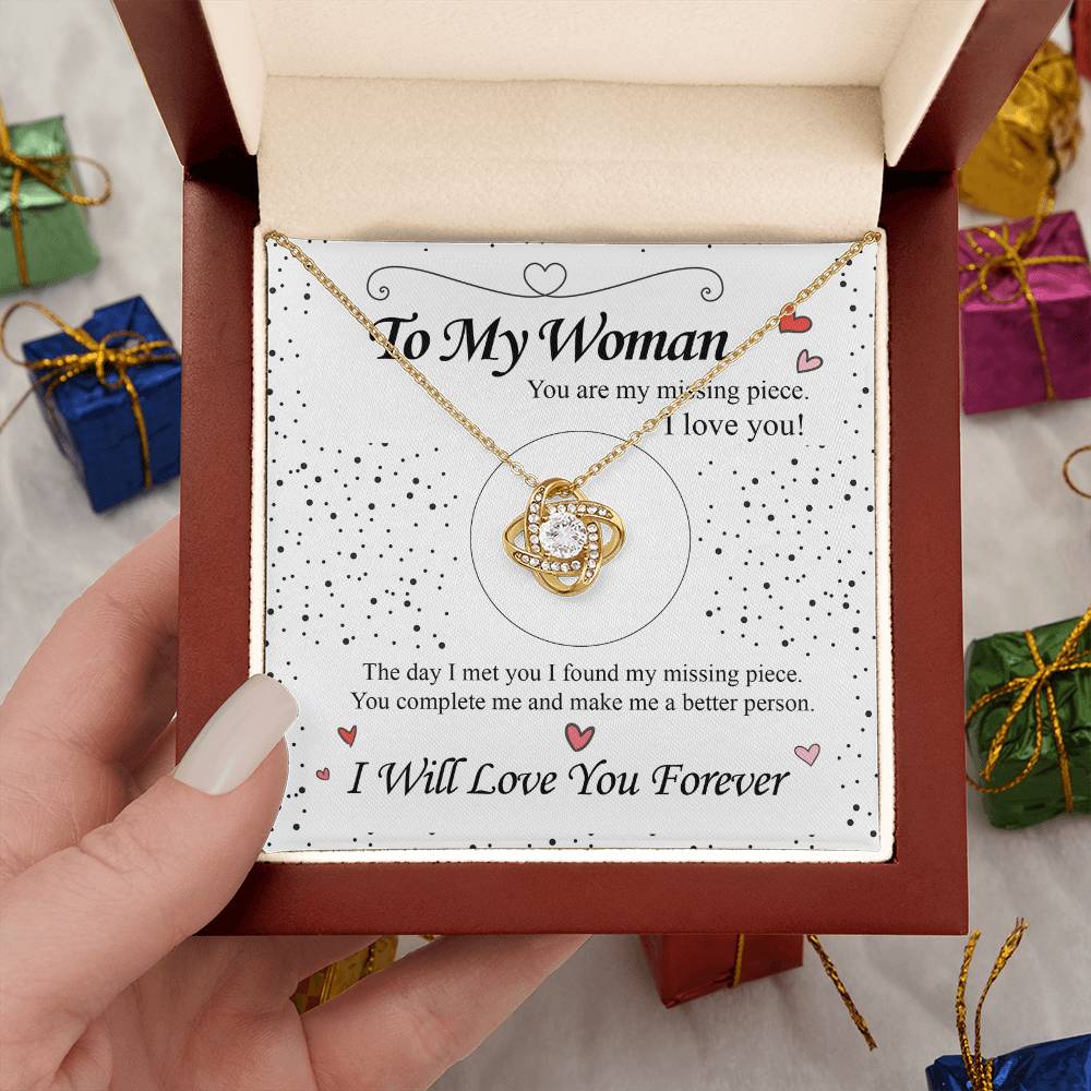 To my Woman - Love Knot Necklace