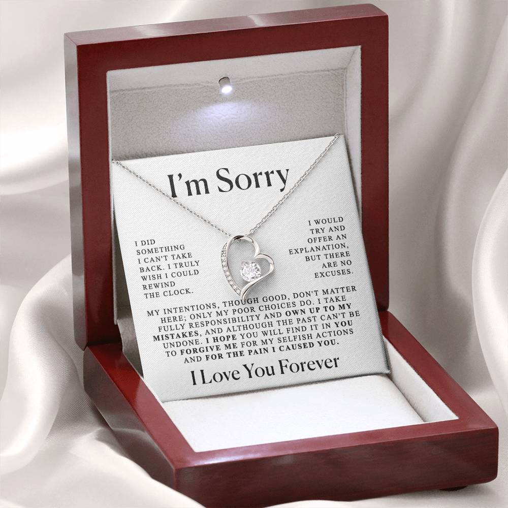 Apology Gift For Her - Heart necklace