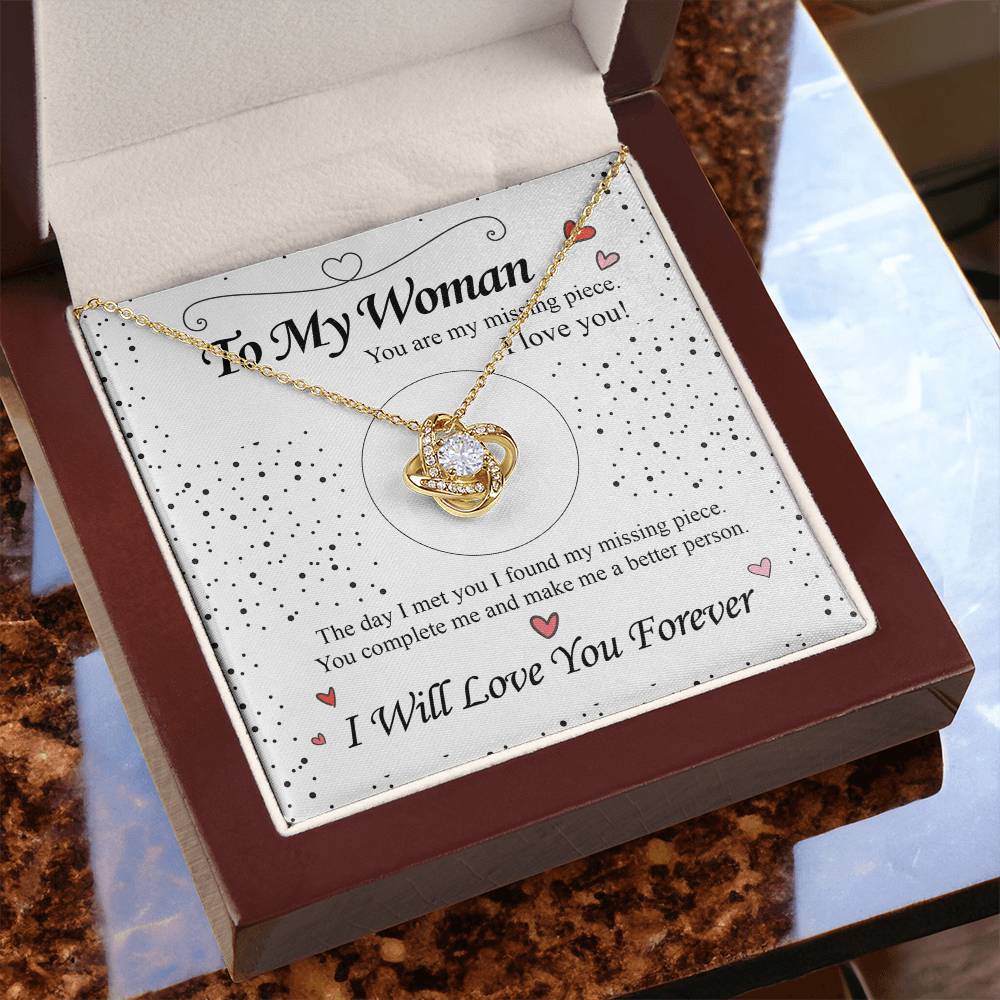 To my Woman - Love Knot Necklace