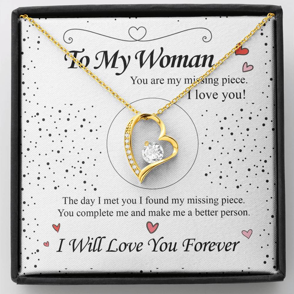 To my Wife - Love Heart Necklace